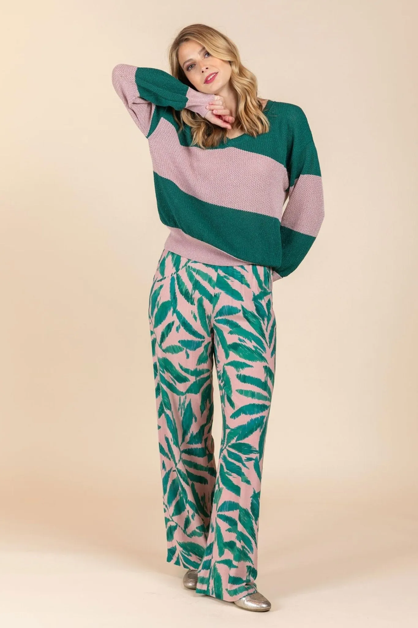10Y GEBREIDE SWEATER MET STREEPDESSIN (T8209)