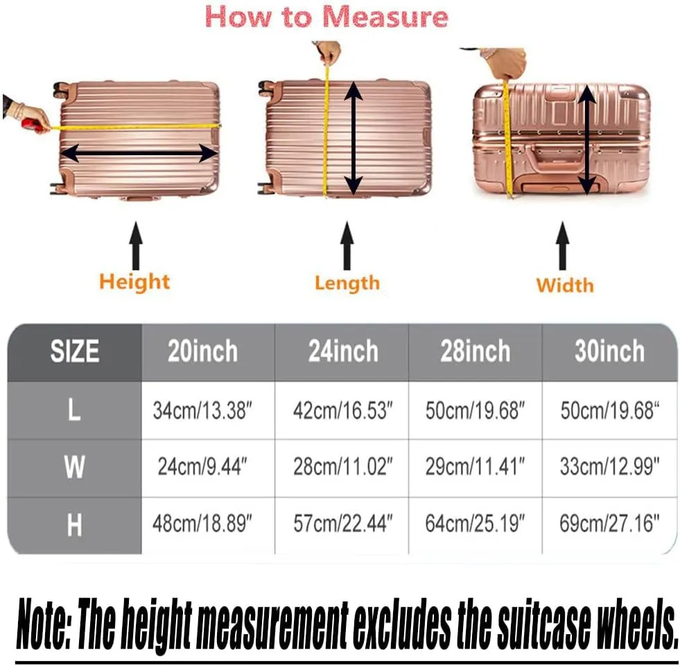 20 Inch Clear PVC Luggage Cover, 0.2mm Thick Lightweight Waterproof, Dustproof, Anti-Scratch Suitcase Cover, Luggage Covers for Suitcase TSA Approved, Fits 19"-20" Wheeled Luggage