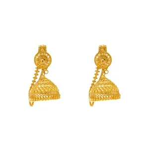 22K Yellow Gold Jhumki Earrings (23.6gm)