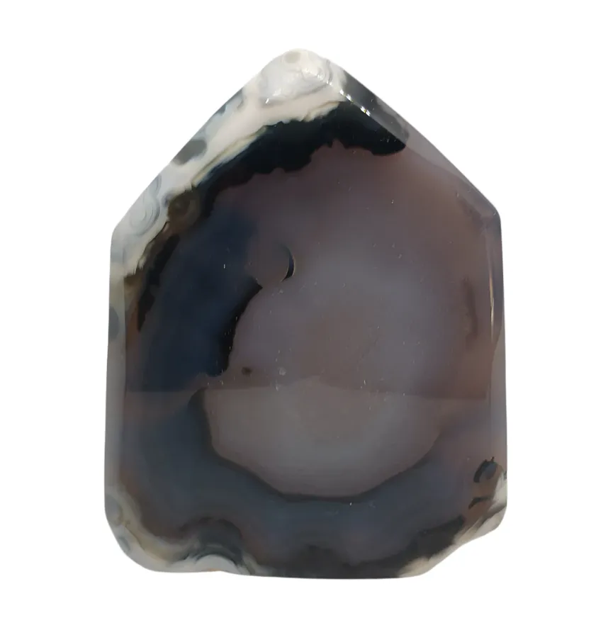 239G Druzy Agate Crystal Round Corner Tower