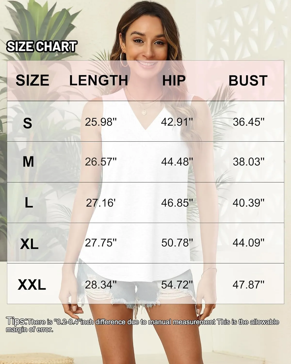 3 Pack Women's V Neck Tank Tops Summer Casual Sleeveless Loose Fit Basic T Shirts 2025 Fashion Beach Vacation Clothes