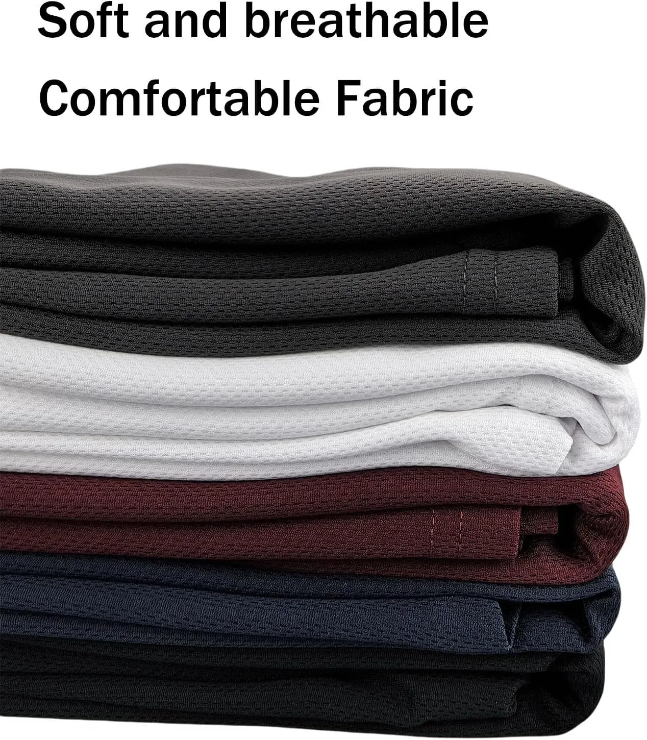 5 Pack Mens Long Sleeve T Shirts Lightweight Sport Casual Tee Running Cycling Fishing UV Protection Quick Dry Tshirts Tops
