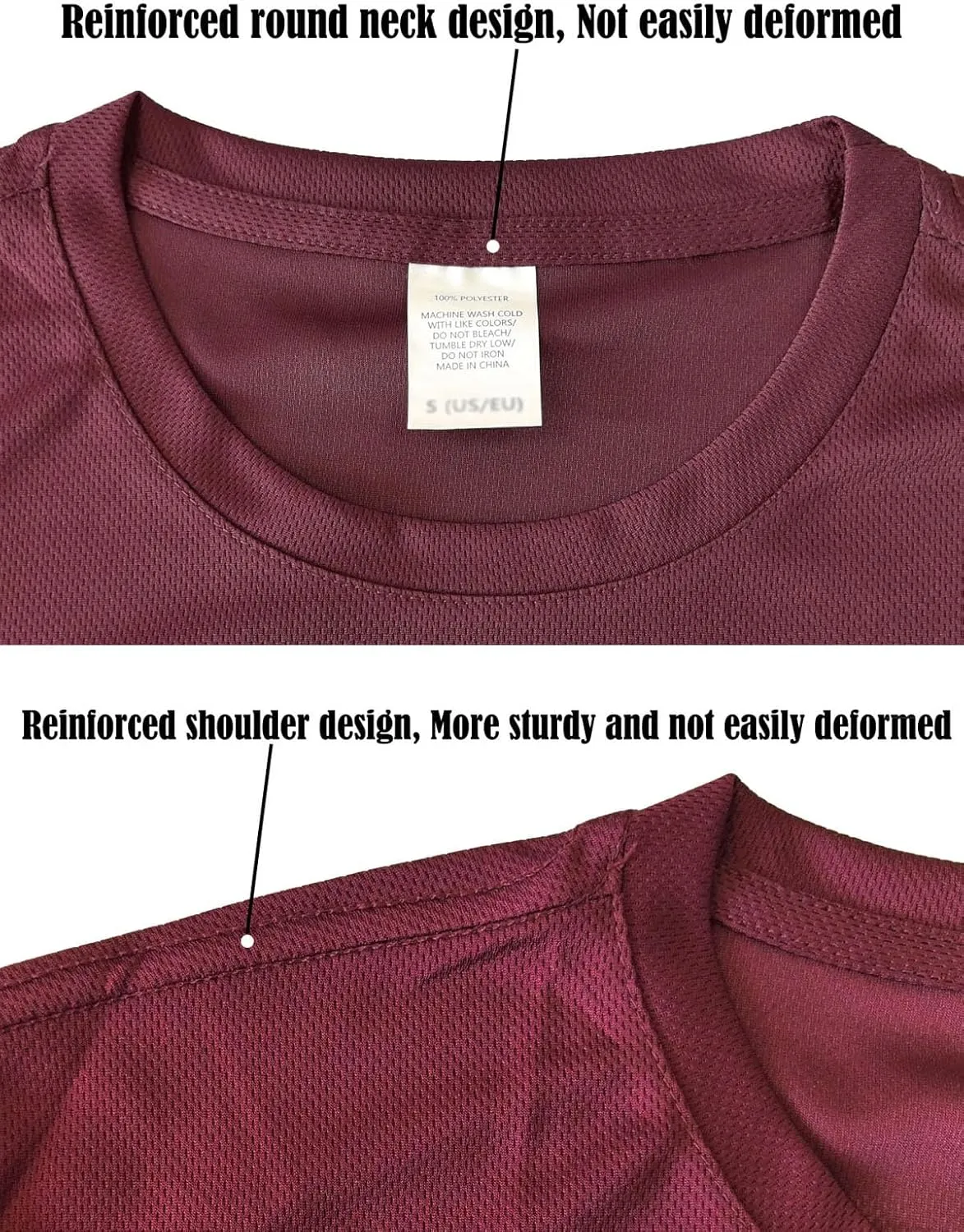 5 Pack Mens Long Sleeve T Shirts Lightweight Sport Casual Tee Running Cycling Fishing UV Protection Quick Dry Tshirts Tops