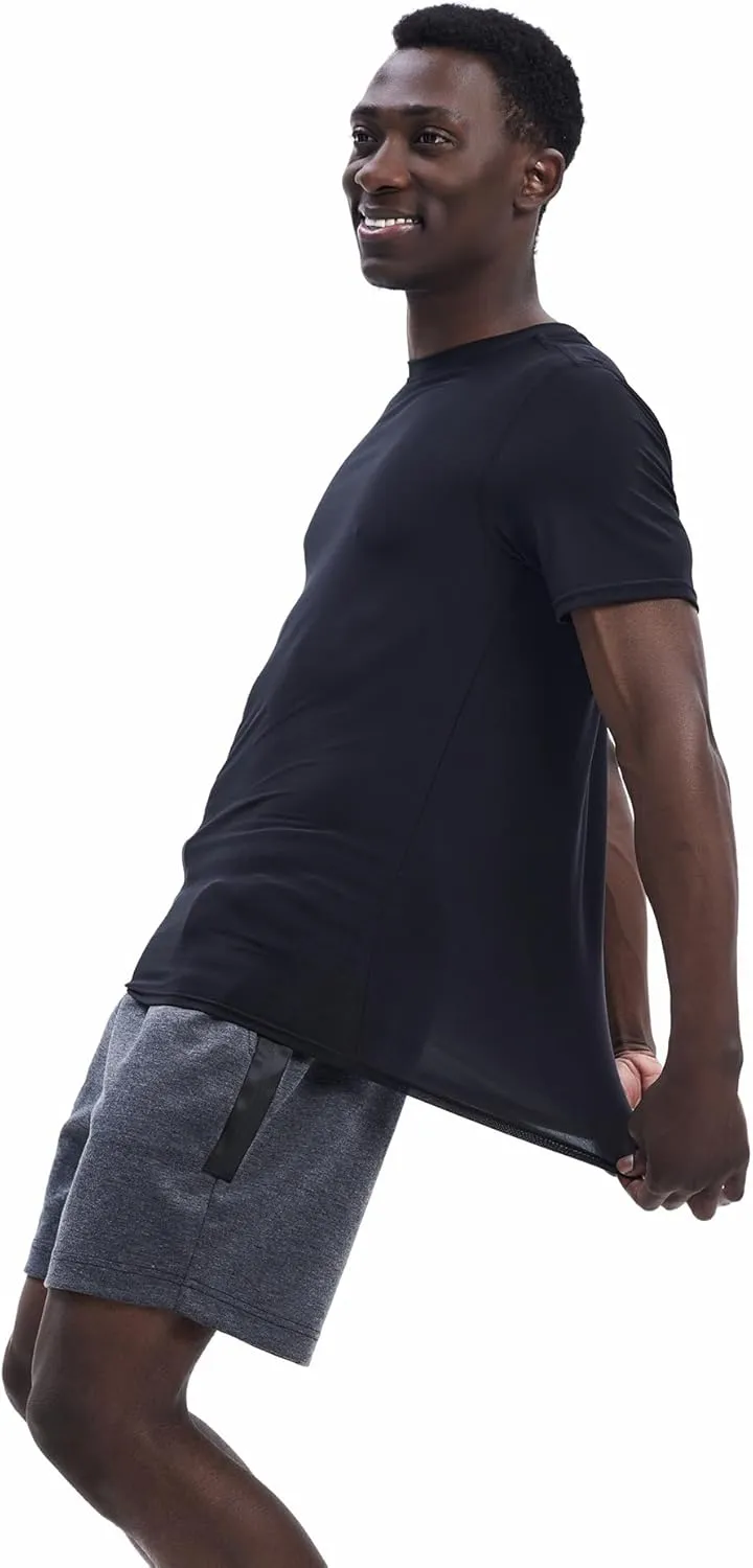 5 Pack Mens Workout T-Shirts Quick Dry Athletic Short Sleeve Crew Neck Running Gym Tee Tops