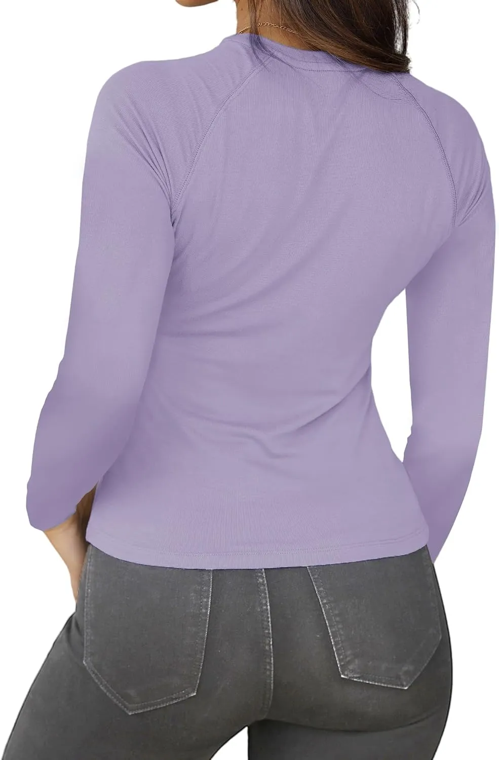 Abardsion 2025 Women Casual Activewear T Shirts Basic Crewneck Raglan Short Sleeve Slim Tight Fit Going Out Tops