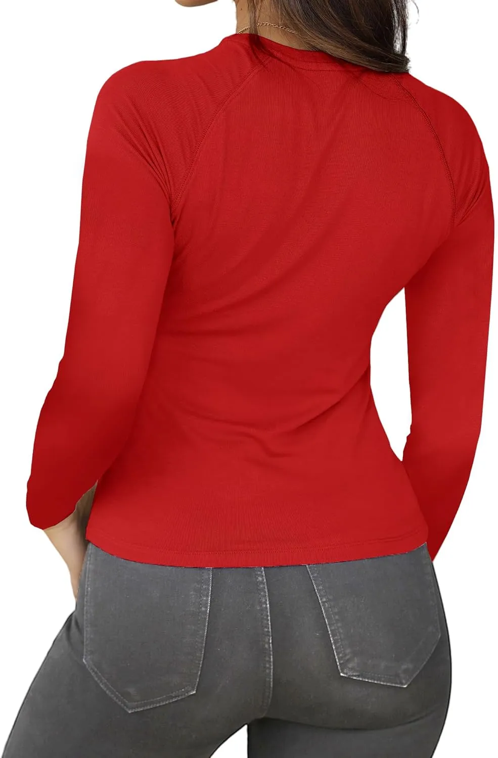 Abardsion 2025 Women Casual Activewear T Shirts Basic Crewneck Raglan Short Sleeve Slim Tight Fit Going Out Tops