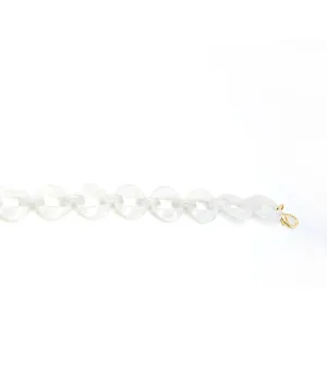 Acrylic Chain Round in White Pearl