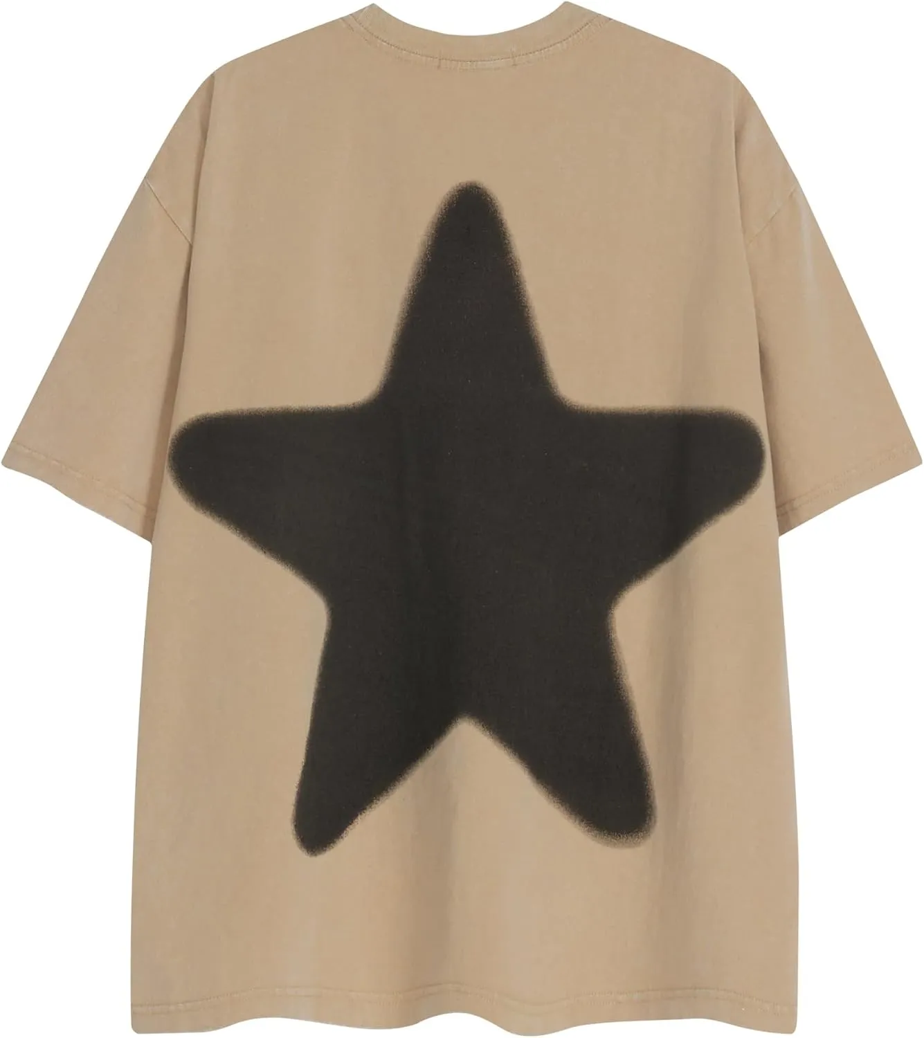 Aelfric Eden Mens Oversized Star Graphic Tees Y2k Washed Heavyweight Vintage Streetwear T Shirts Unisex Tops