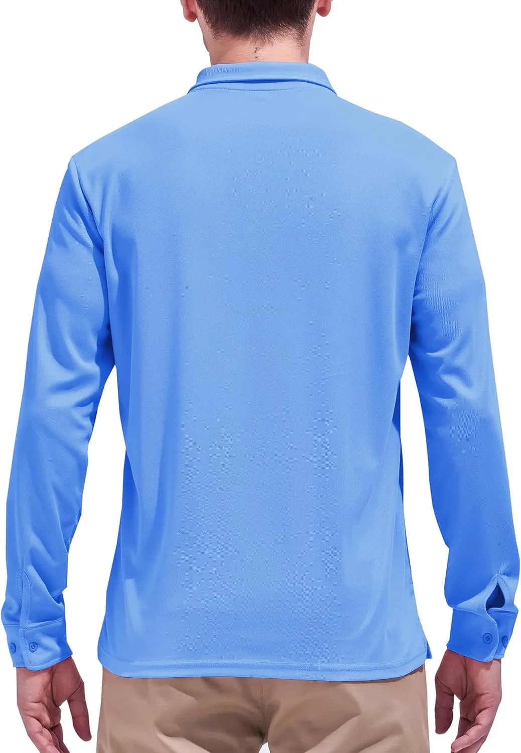 Aleture Men Polo T Shirts Polyester Performance Polos, Short Sleeve Collared Shirt for Business Casual Wear, Regular Fit