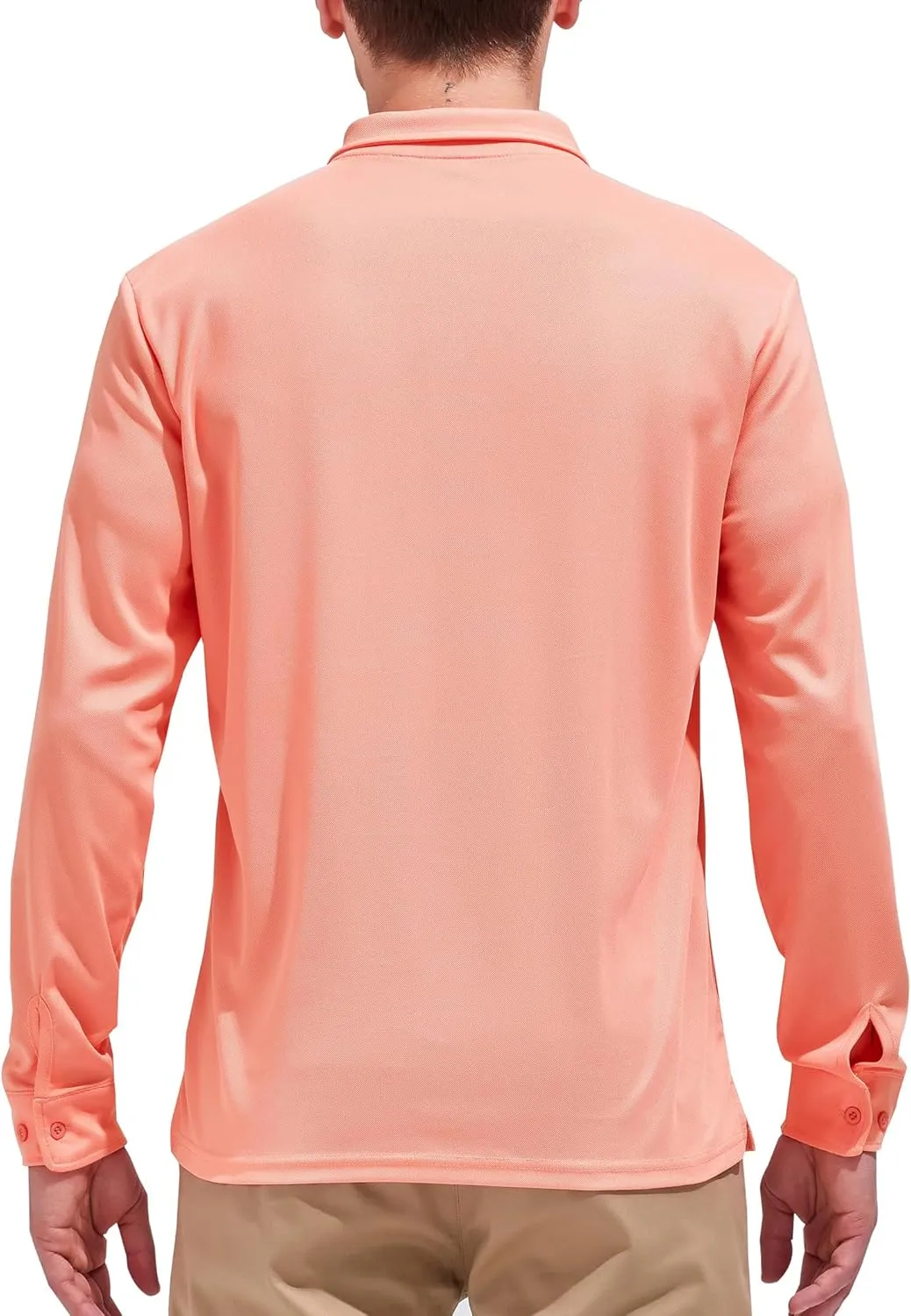 Aleture Men Polo T Shirts Polyester Performance Polos, Short Sleeve Collared Shirt for Business Casual Wear, Regular Fit