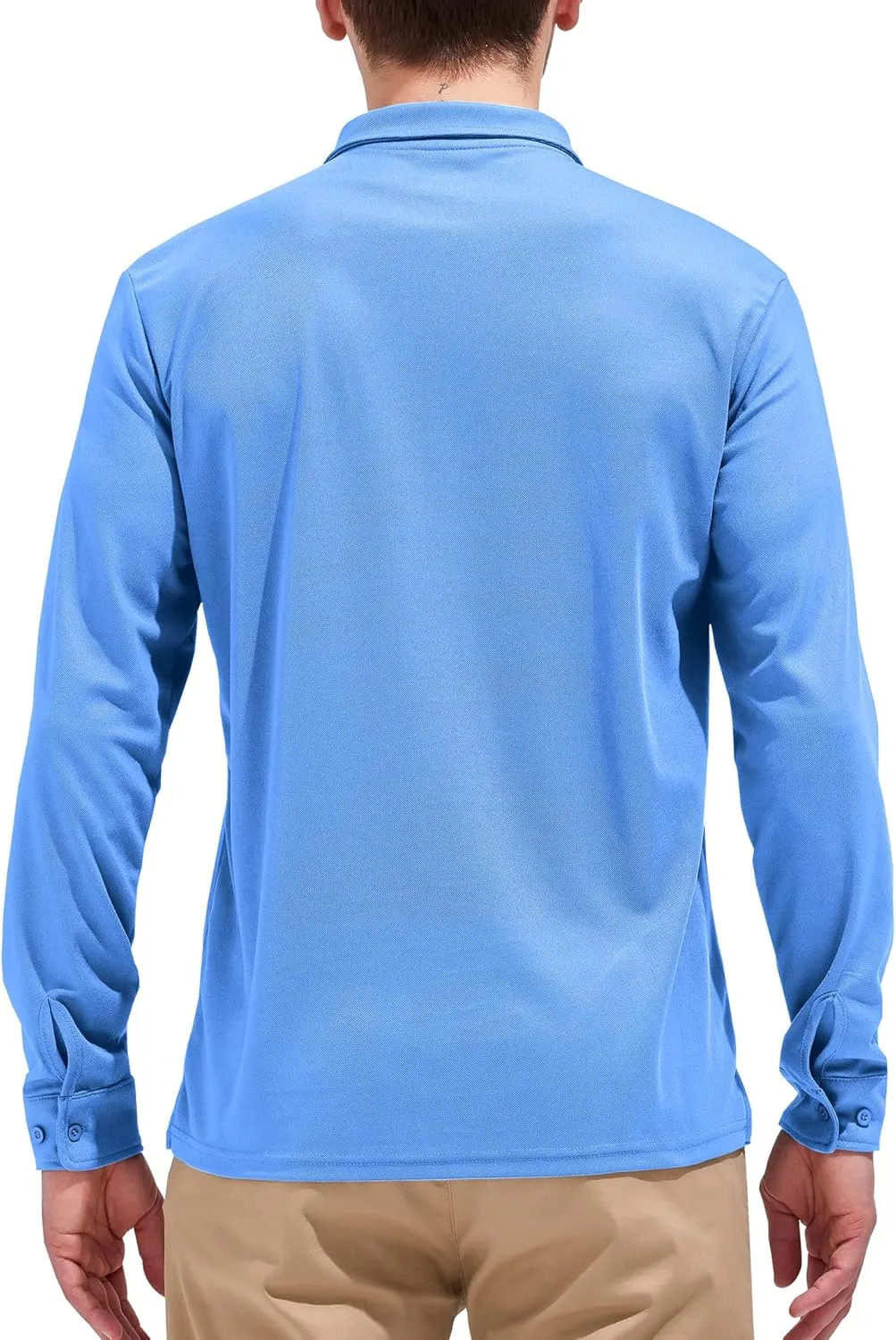 Aleture Men Polo T Shirts Polyester Performance Polos, Short Sleeve Collared Shirt for Business Casual Wear, Regular Fit