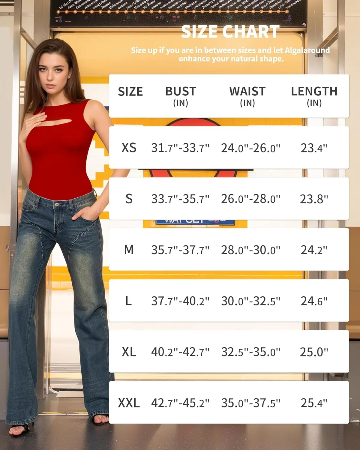 ALGALAROUND Sleeveless Tank Tops for Women Cut Out Front Ribbed Tshirt Crew Neck Casual Shirt