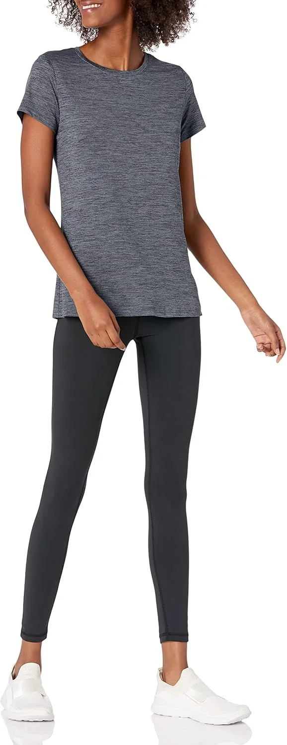 Amazon Essentials Women's Active Quick Dry Tech Stretch Short-Sleeve Crewneck T-Shirt (Available in Plus Size), Multipacks