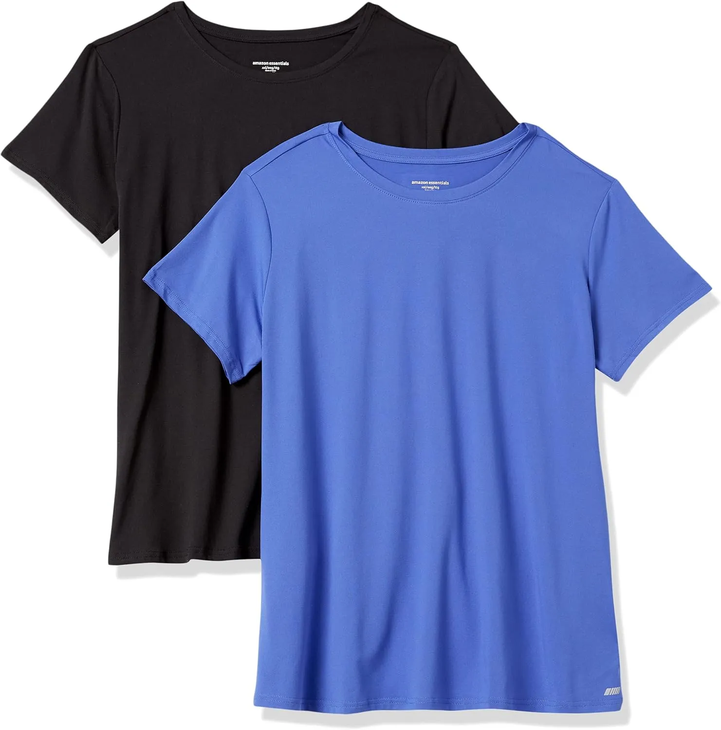 Amazon Essentials Women's Active Quick Dry Tech Stretch Short-Sleeve Crewneck T-Shirt (Available in Plus Size), Multipacks