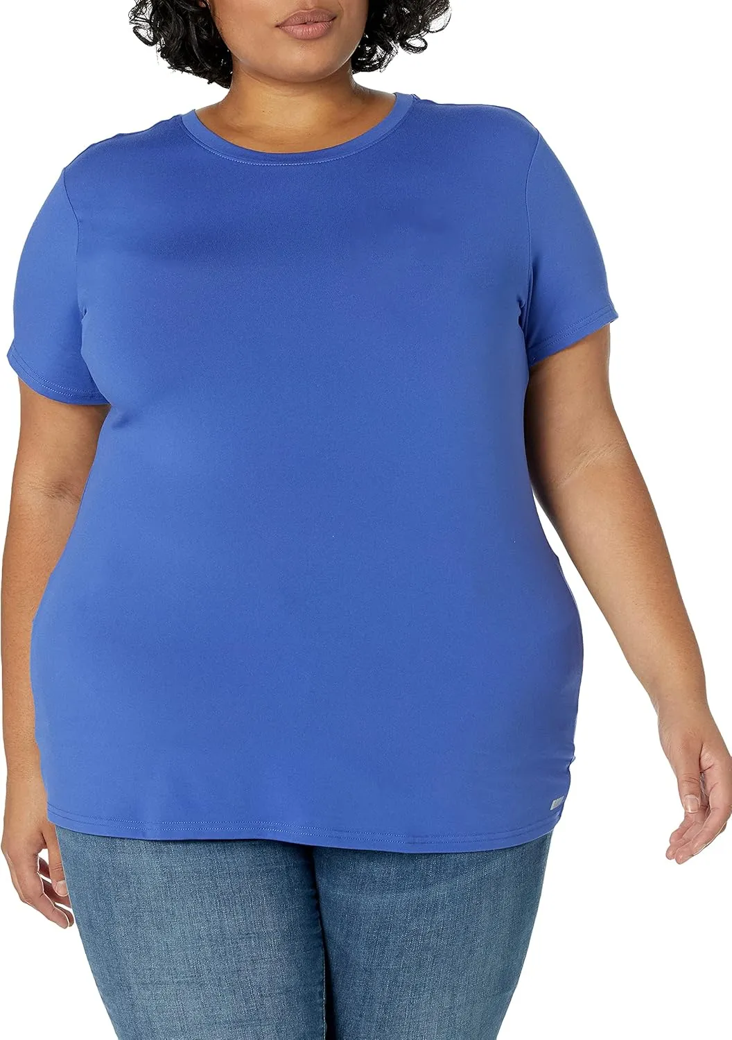Amazon Essentials Women's Active Quick Dry Tech Stretch Short-Sleeve Crewneck T-Shirt (Available in Plus Size), Multipacks
