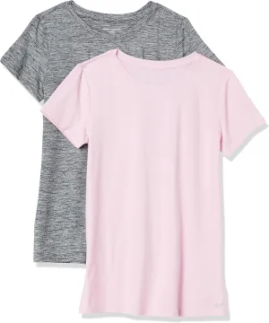 Amazon Essentials Women's Active Quick Dry Tech Stretch Short-Sleeve Crewneck T-Shirt (Available in Plus Size), Multipacks