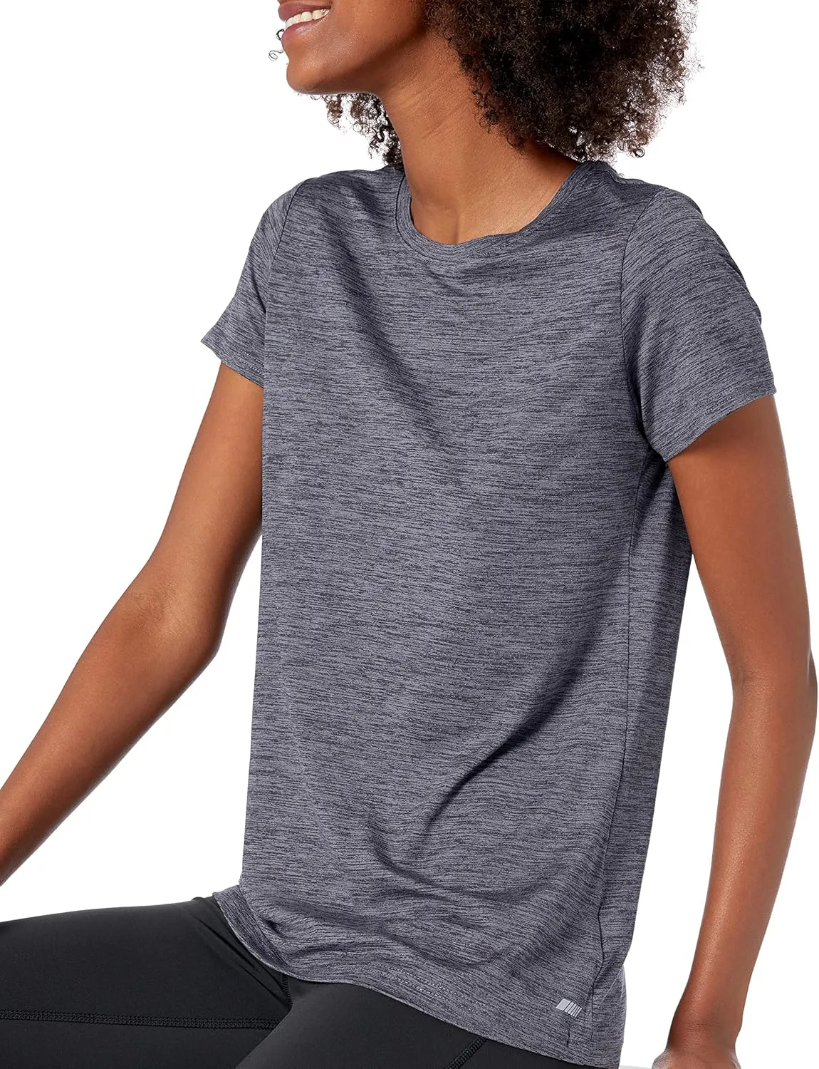 Amazon Essentials Women's Active Quick Dry Tech Stretch Short-Sleeve Crewneck T-Shirt (Available in Plus Size), Multipacks