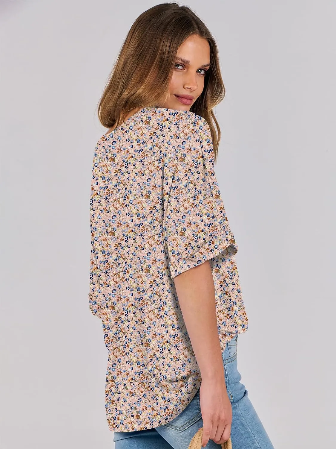 ANRABESS Womens Tops Oversized T Shirts Short Sleeve Crewneck Summer Casual Loose Basic Tee Shirt 2025 Trendy Fashion Clothes