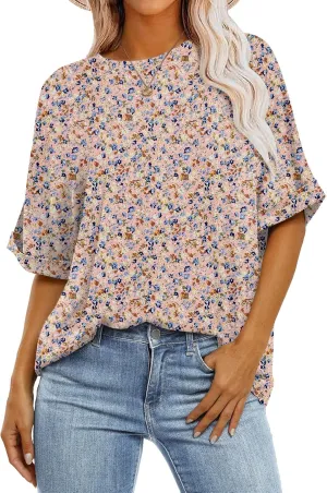 ANRABESS Womens Tops Oversized T Shirts Short Sleeve Crewneck Summer Casual Loose Basic Tee Shirt 2025 Trendy Fashion Clothes
