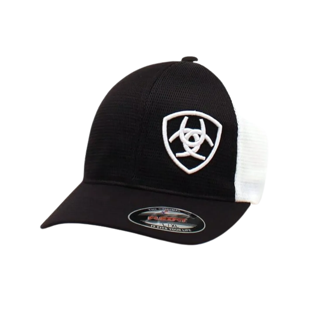 Ariat M&F Flex Fit Black and White Cap