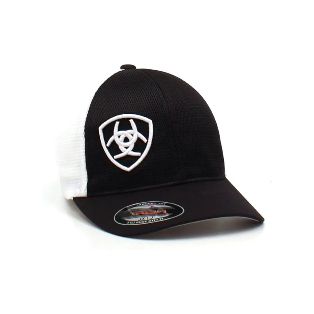 Ariat M&F Flex Fit Black and White Cap