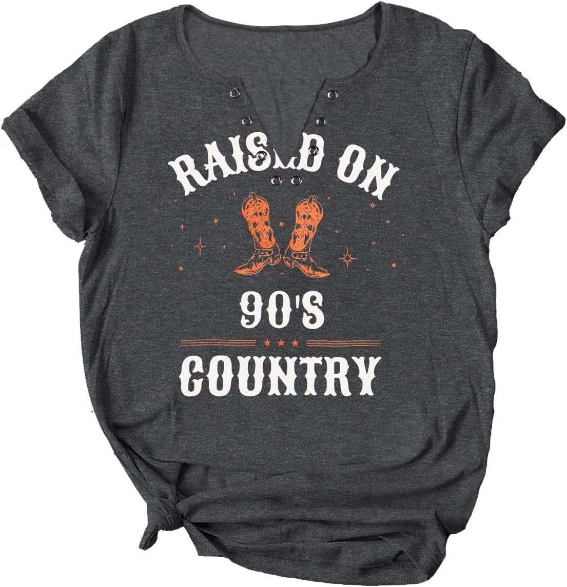 ASTANFY Raised on 90s Country Shirt Womens Vintage Concert Outfits Casual Country Music Graphic Tees Tops