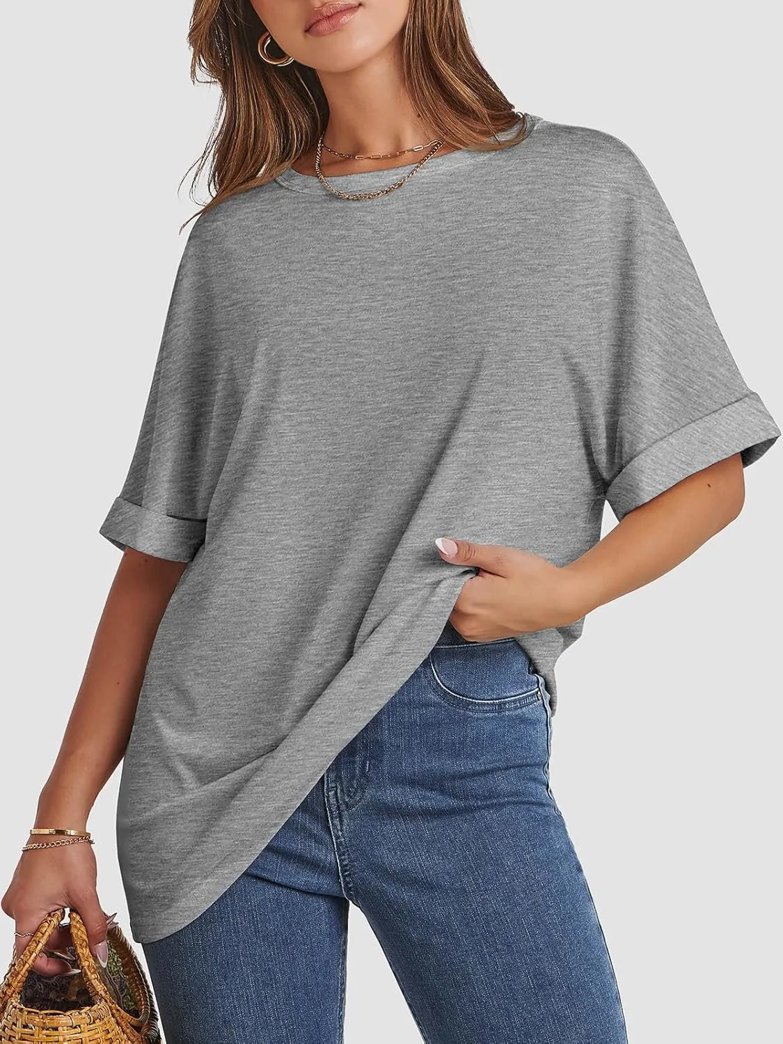 ATHMILE Womens Oversized T Shirts Summer Tops Spring Casual Loose Fit Workout Short Sleeve 2025 Beach Vacation