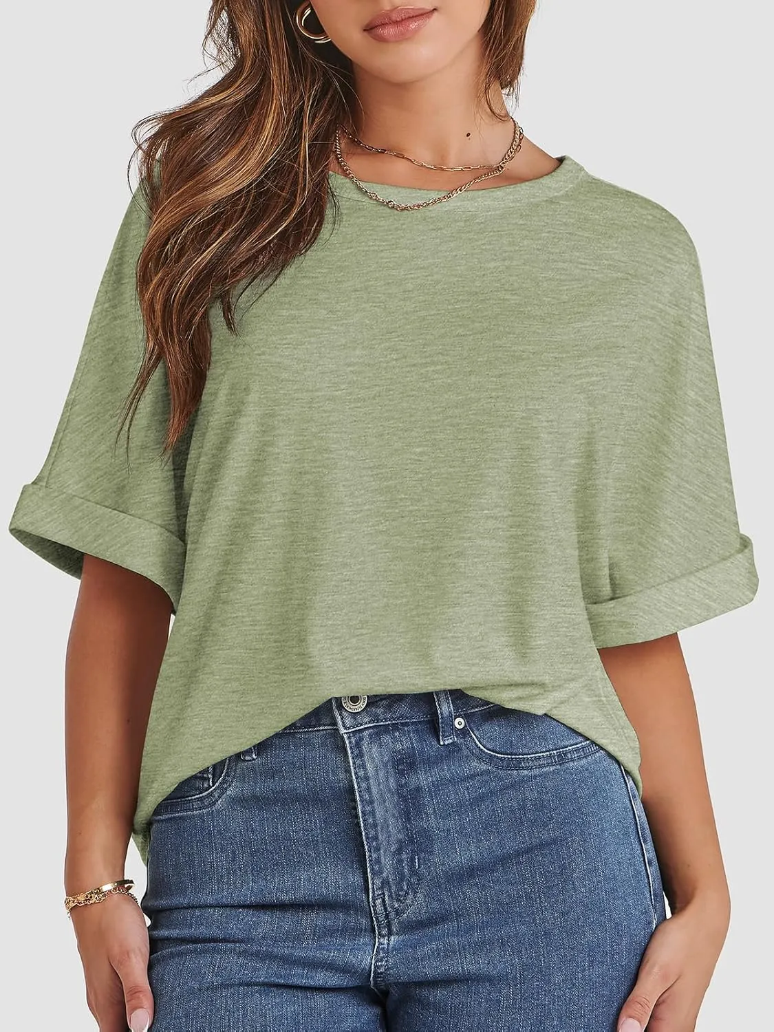 ATHMILE Womens Oversized T Shirts Summer Tops Spring Casual Loose Fit Workout Short Sleeve 2025 Beach Vacation