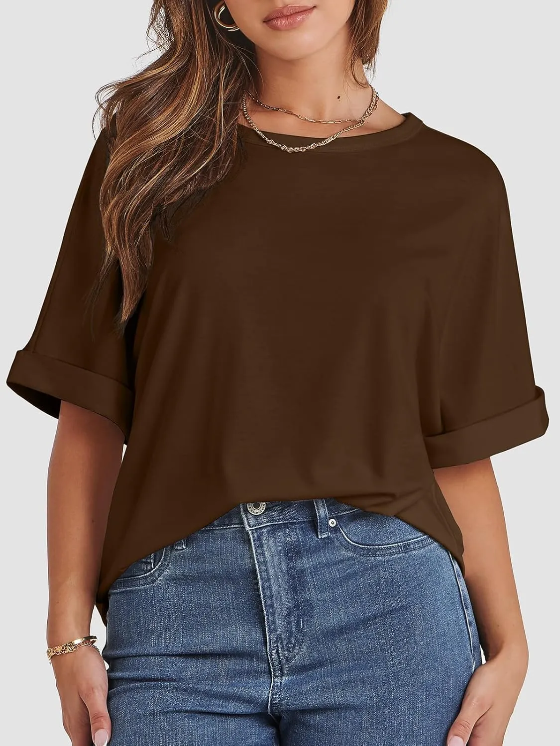 ATHMILE Womens Oversized T Shirts Summer Tops Spring Casual Loose Fit Workout Short Sleeve 2025 Beach Vacation