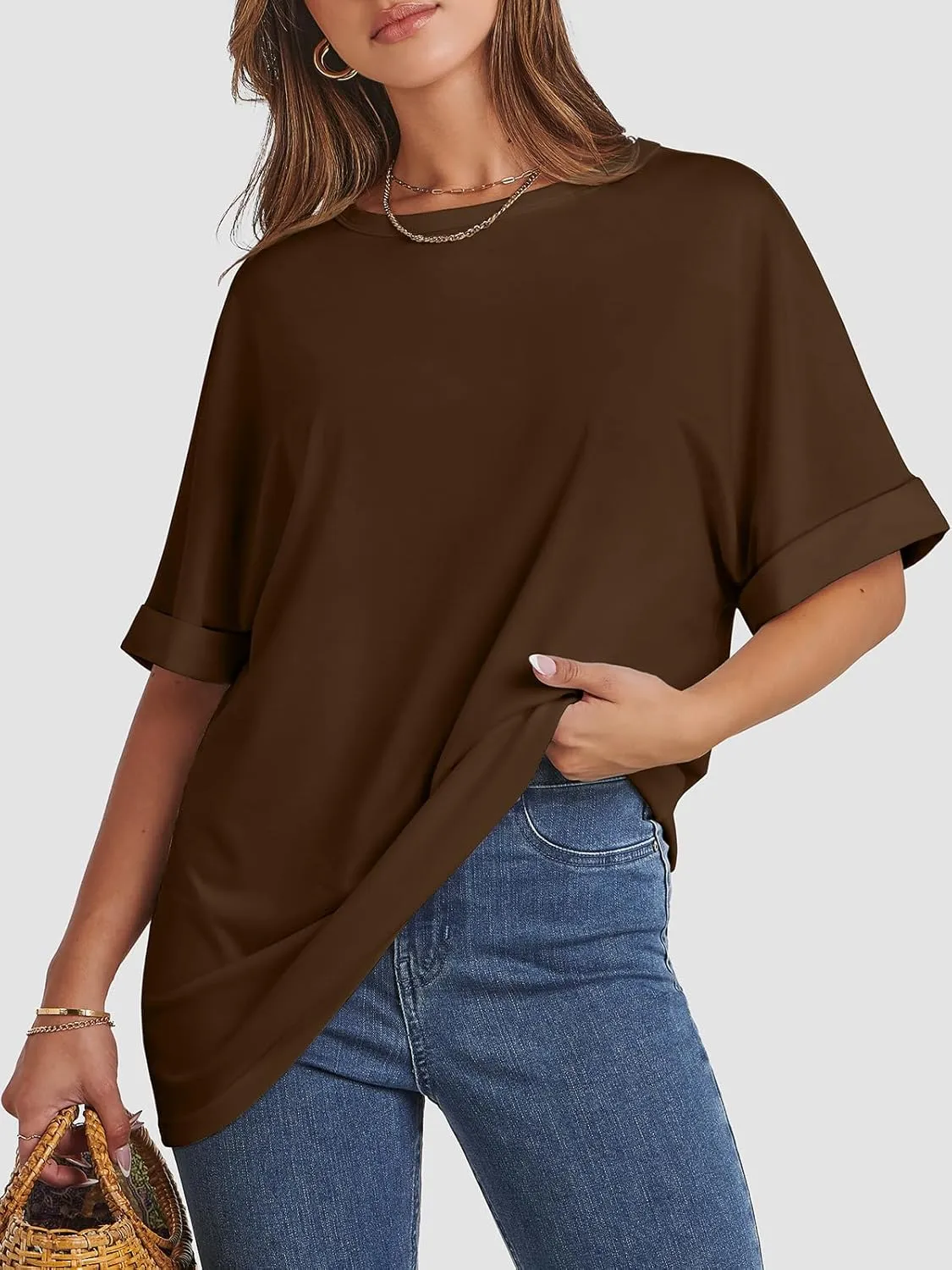 ATHMILE Womens Oversized T Shirts Summer Tops Spring Casual Loose Fit Workout Short Sleeve 2025 Beach Vacation
