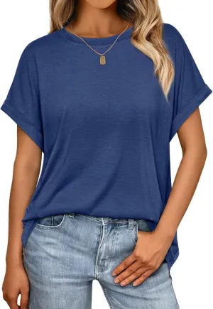 AUTOMET Womens Summer Tops Oversized Short Sleeve Business Casual T Shirts Trendy Fashion Clothes Spring Outfits 2025