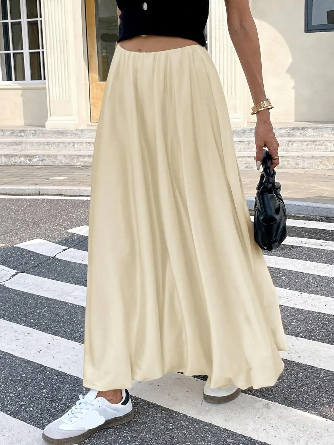 Beach Causal Women's Skirt Women's Casual Midi Skirt for Autumn