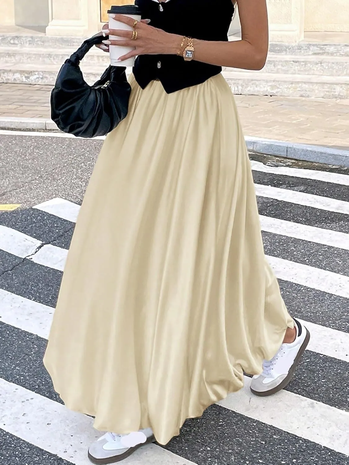 Beach Causal Women's Skirt Women's Casual Midi Skirt for Autumn