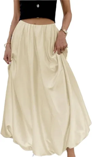 Beach Causal Women's Skirt Women's Casual Midi Skirt for Autumn
