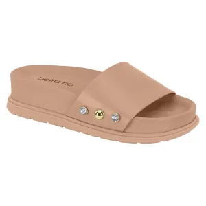Beige Slide Chunky Sandals