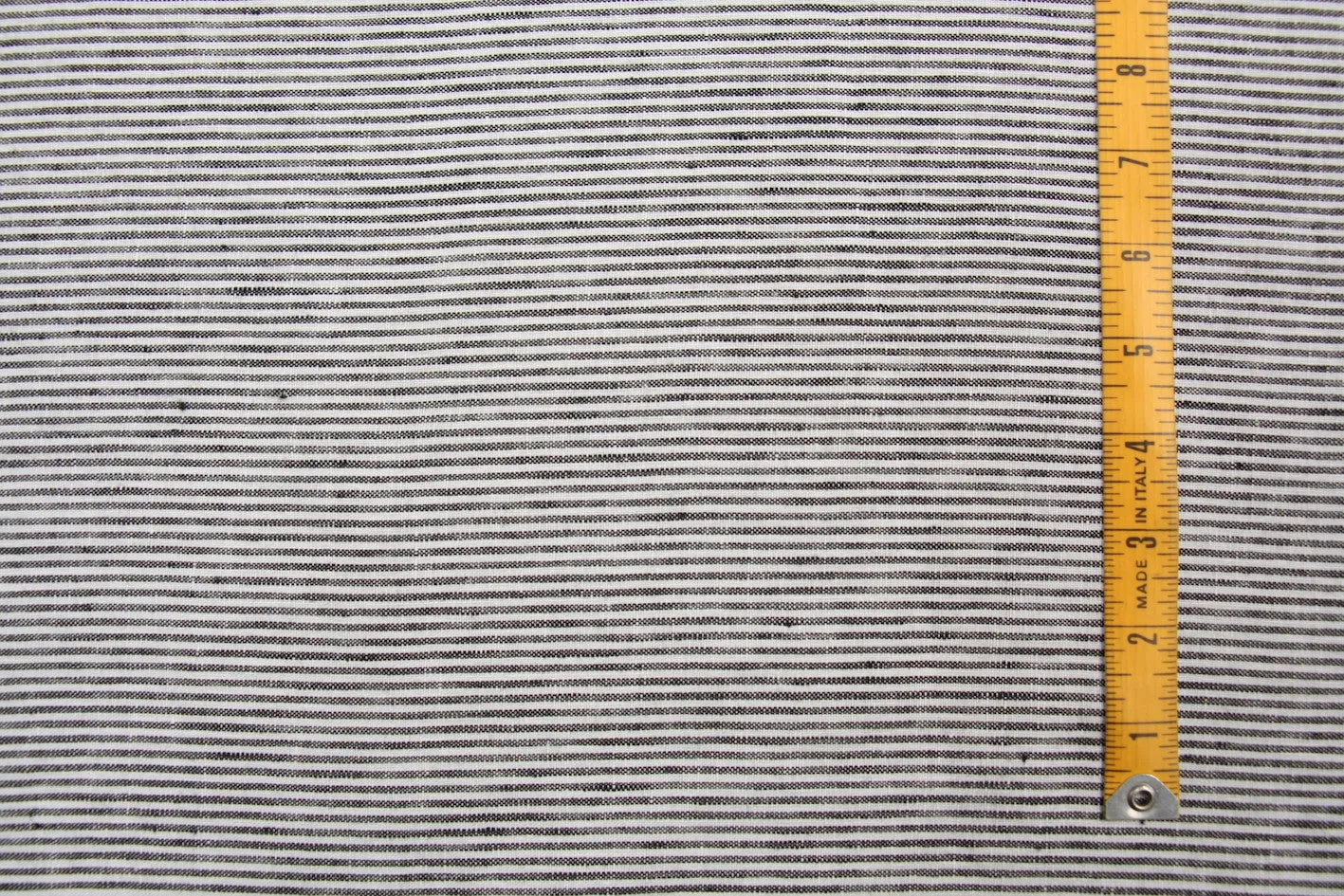 Black Night Stripe Linen