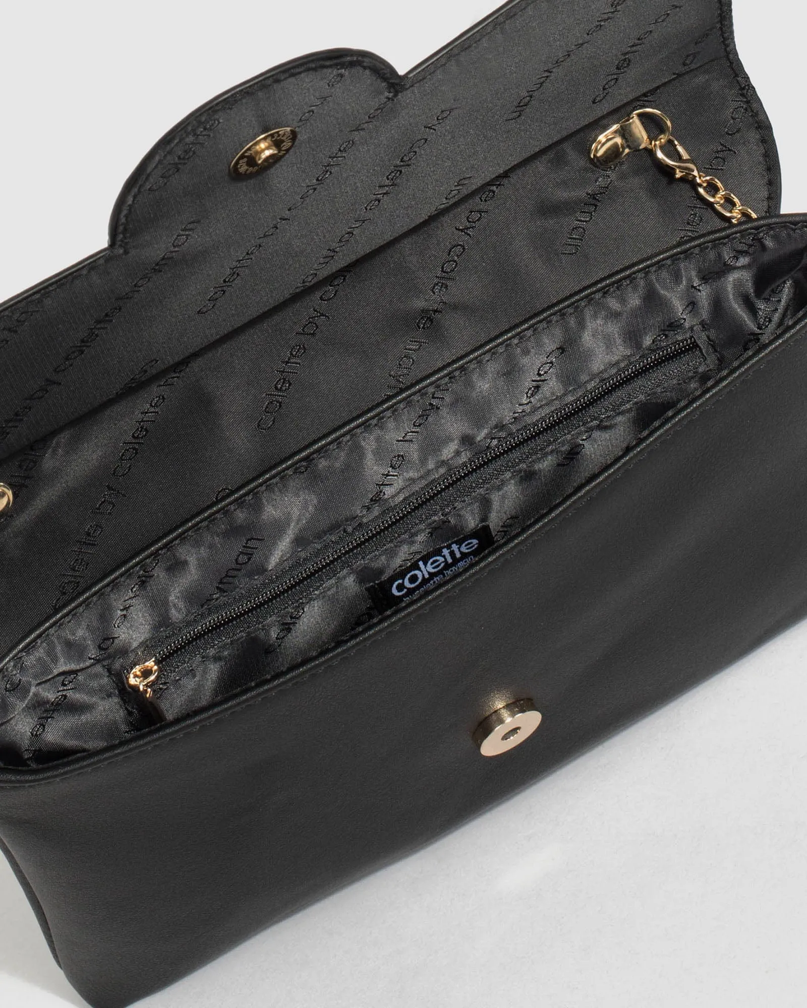 Black Polly Pearl Clutch Bag
