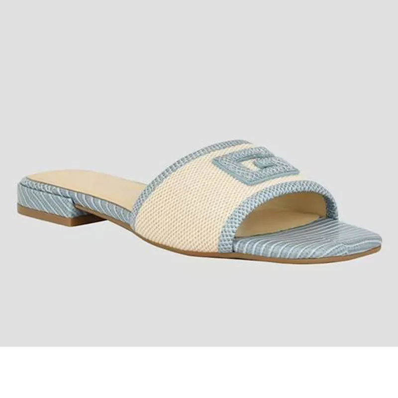 Blue Slide Sandals