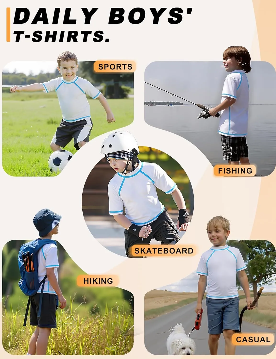 Boys Rash Guard Short Sleeve Swim Shirt UPF 50  Sun Protection Kids SPF Surfing Water Beach Swimwear Top Quick Dry