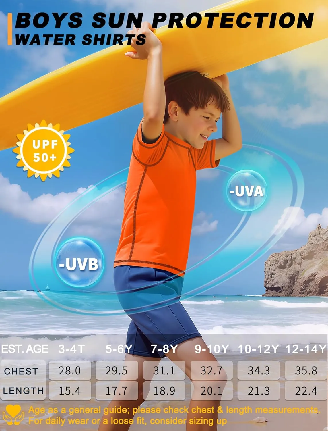 Boys Rash Guard Short Sleeve Swim Shirt UPF 50  Sun Protection Kids SPF Surfing Water Beach Swimwear Top Quick Dry