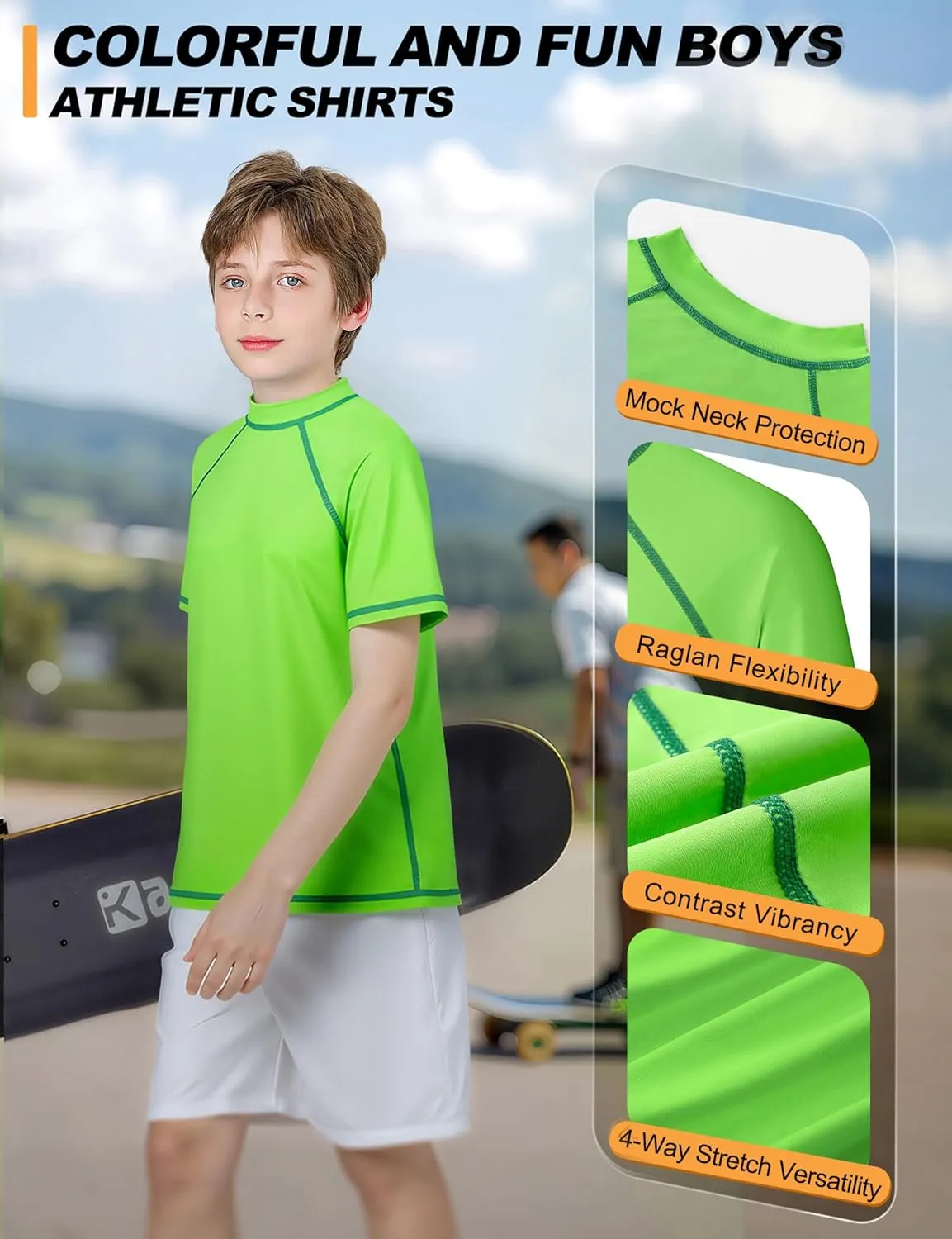 Boys Rash Guard Short Sleeve Swim Shirt UPF 50  Sun Protection Kids SPF Surfing Water Beach Swimwear Top Quick Dry