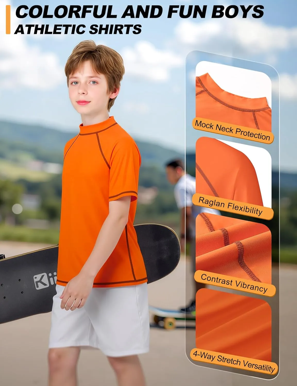 Boys Rash Guard Short Sleeve Swim Shirt UPF 50  Sun Protection Kids SPF Surfing Water Beach Swimwear Top Quick Dry