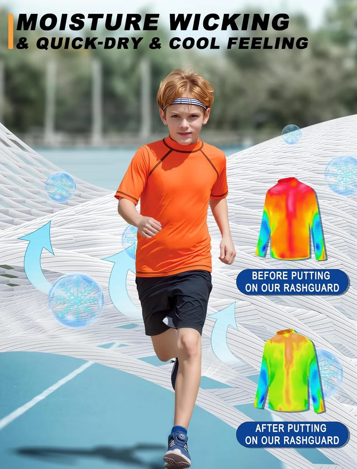 Boys Rash Guard Short Sleeve Swim Shirt UPF 50  Sun Protection Kids SPF Surfing Water Beach Swimwear Top Quick Dry