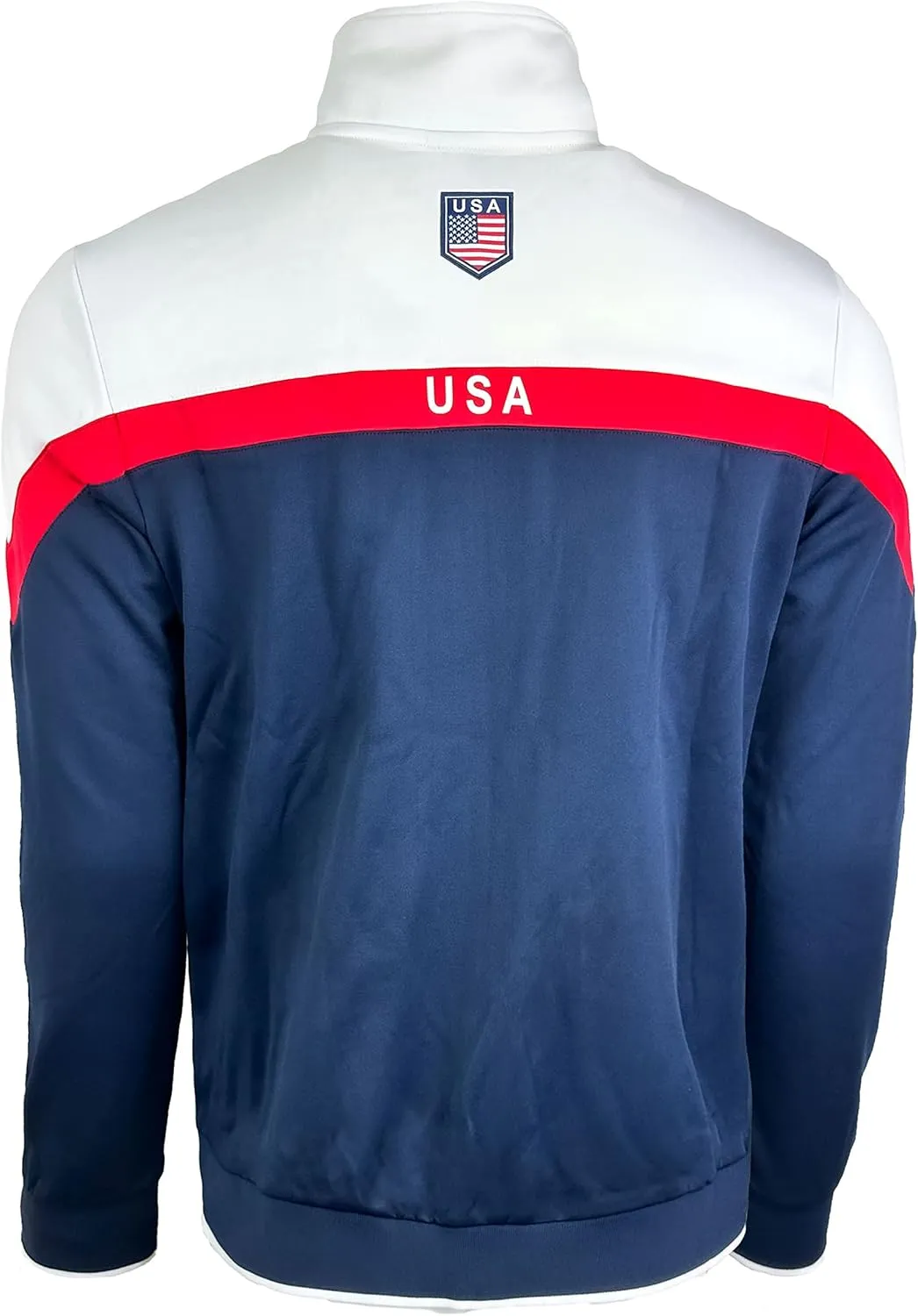 Boy's USA Track Jacket, Youth U.S Full Zip Sweater Jacket With Zipper Pockets