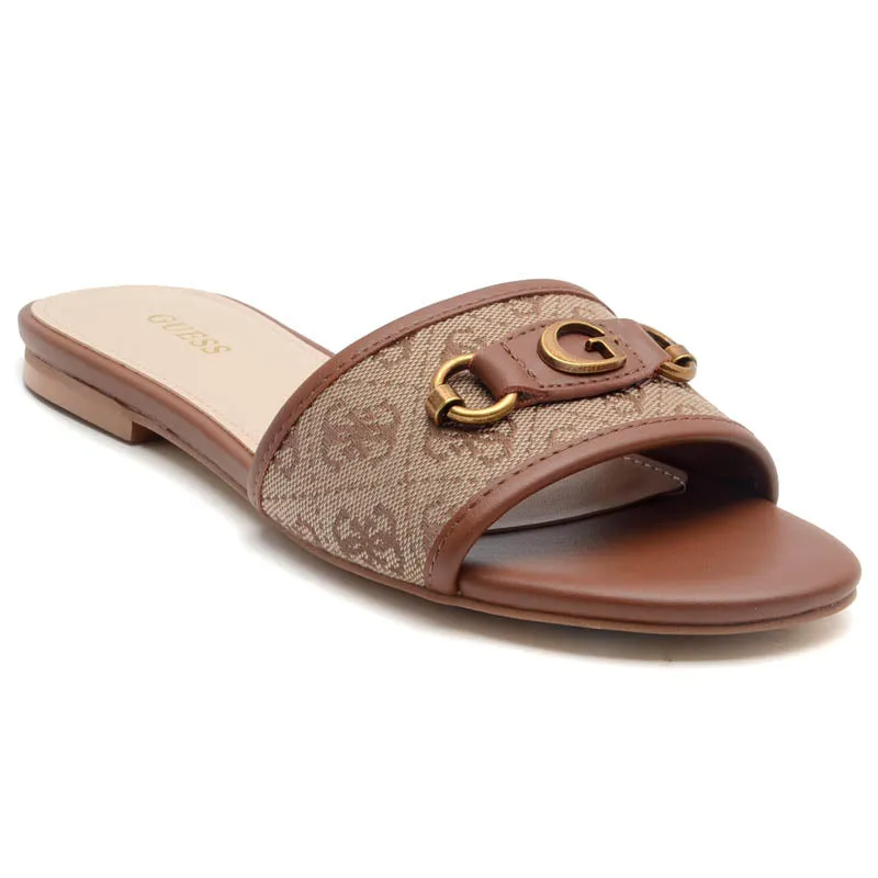 Brown Slide Sandals