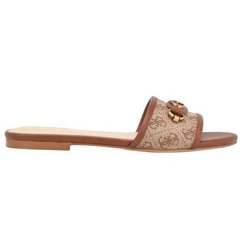Brown Slide Sandals