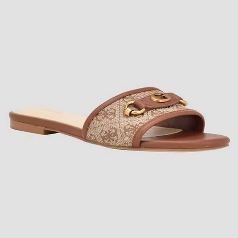 Brown Slide Sandals