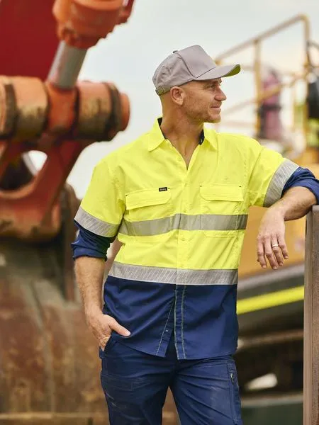 BS6491T Bisley X Airflow™ Hi vis Taped Stretch Ripstop Shirt
