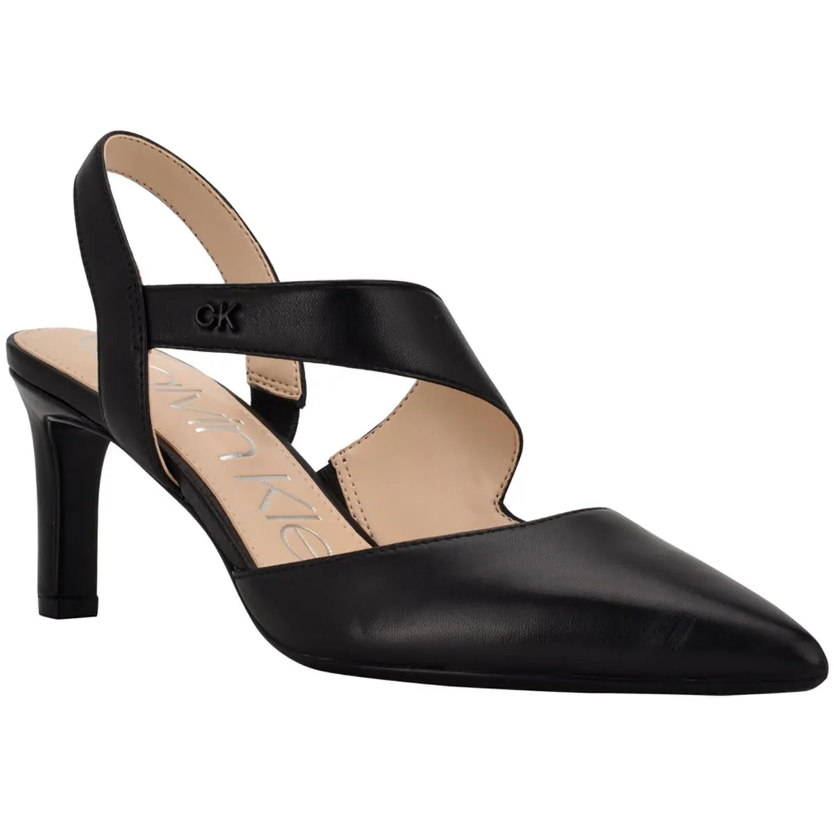 Calvin Klein Womens Larin Padded Insole Slingback Pumps