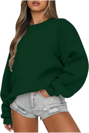 Ceboyel Women Oversized Pullover Sweatshirts Crewneck Sweater Y2K Trendy Witner Fall Hoodie Fashion Outfits Clothes 2023